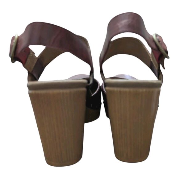 Dansko Dotty Women's Brown Leather Heeled Clog Sandals EU 40 US 9 Boho Mary Jane - Picture 4 of 10